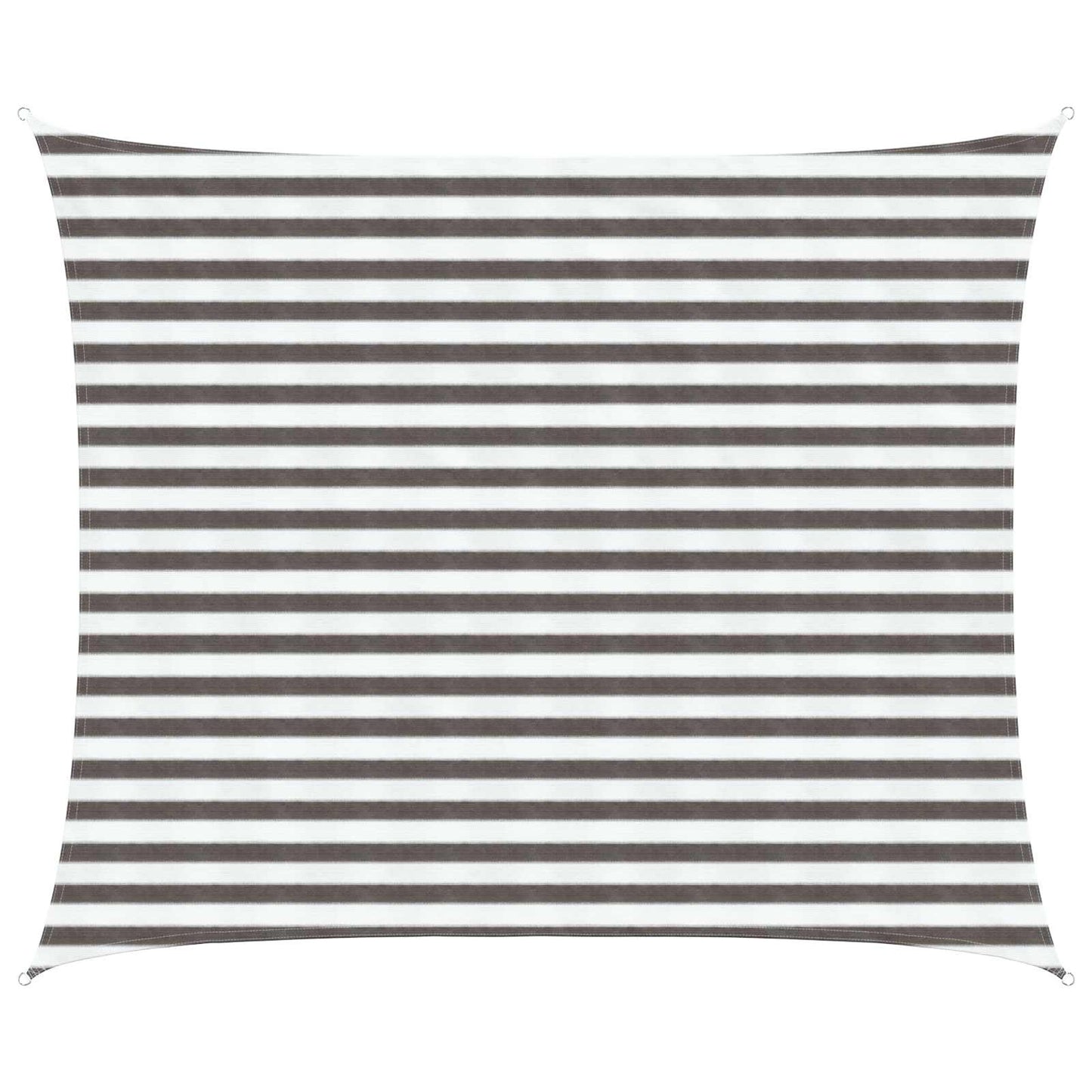 Sunshade Sail Light Grey and White 2.5 x 3.5 m HDPE