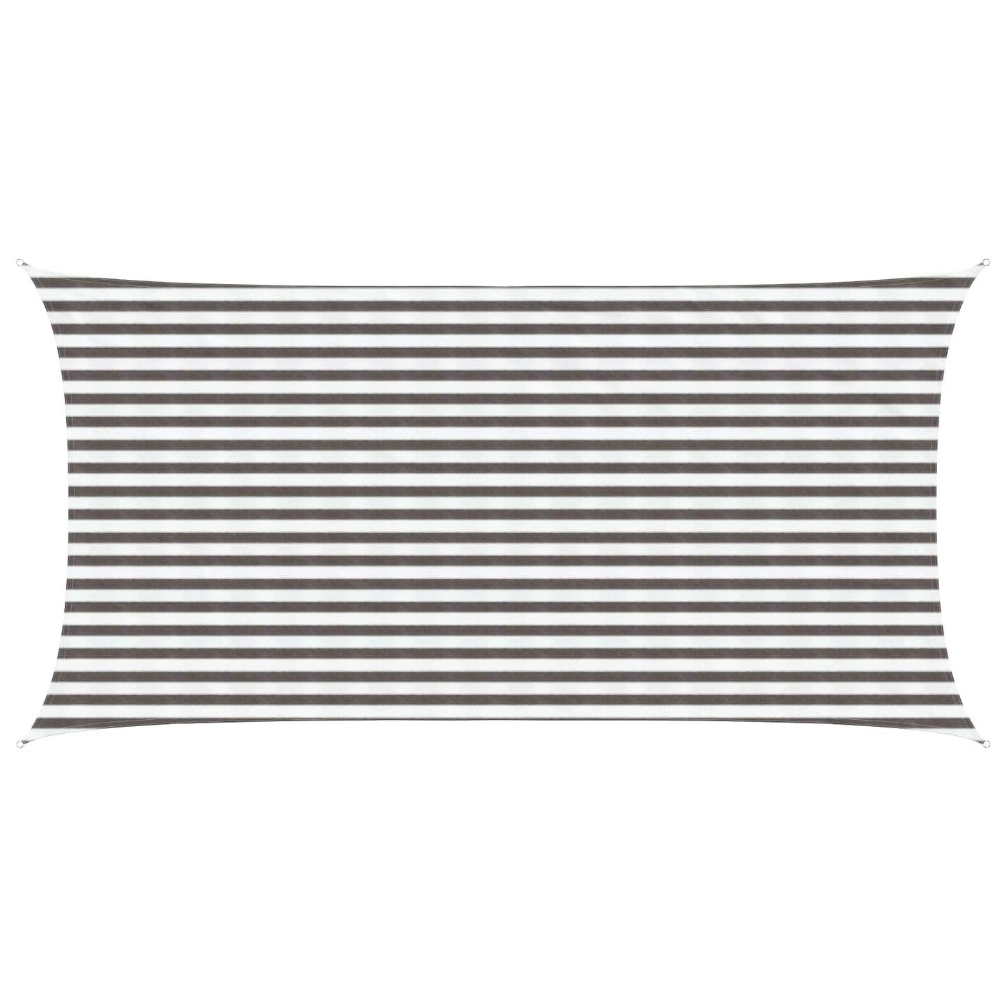 Sunshade Sail Light Grey and White 2.5 x 4.5 m HDPE