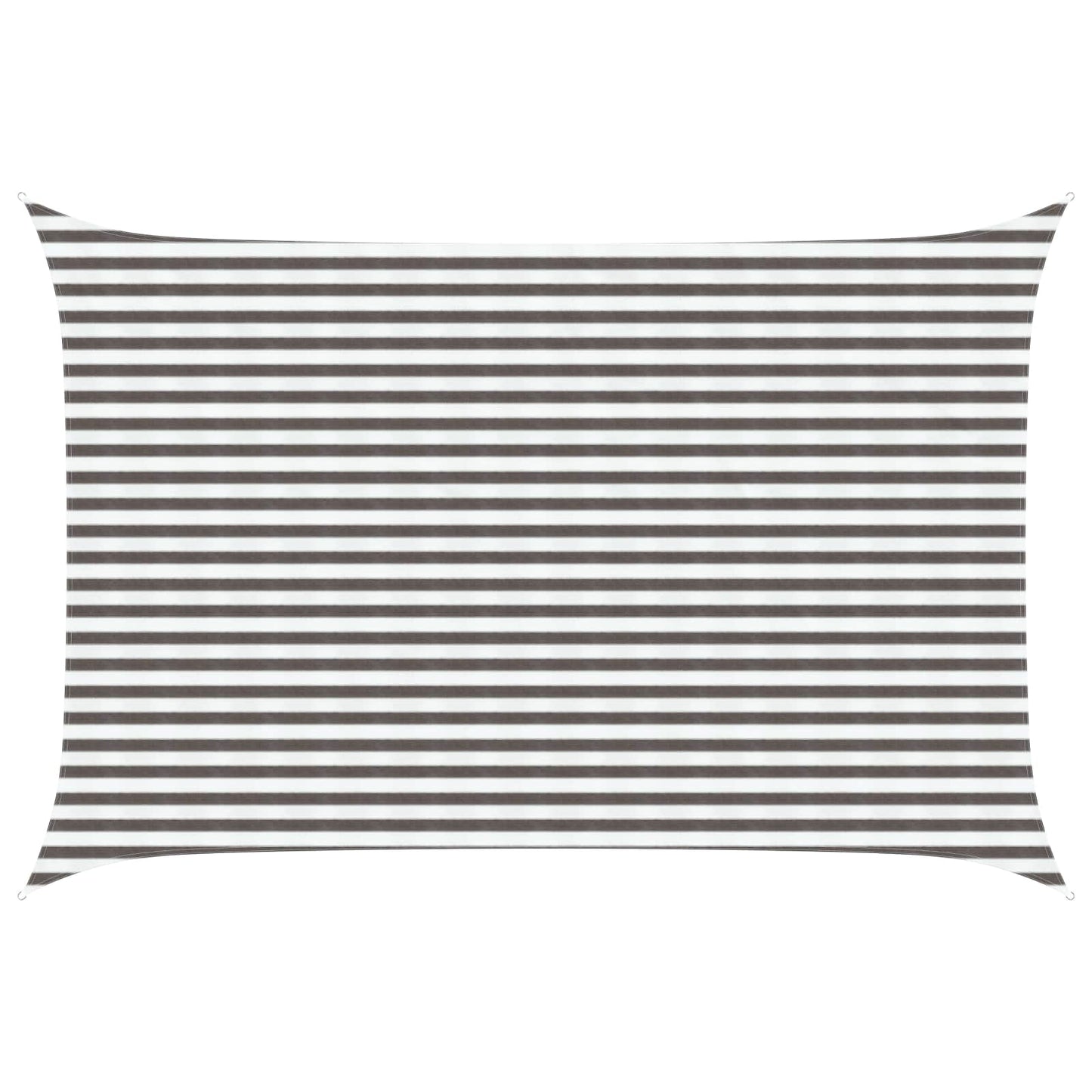 Sunshade Sail Light Grey and White 3 x 4.5 m HDPE