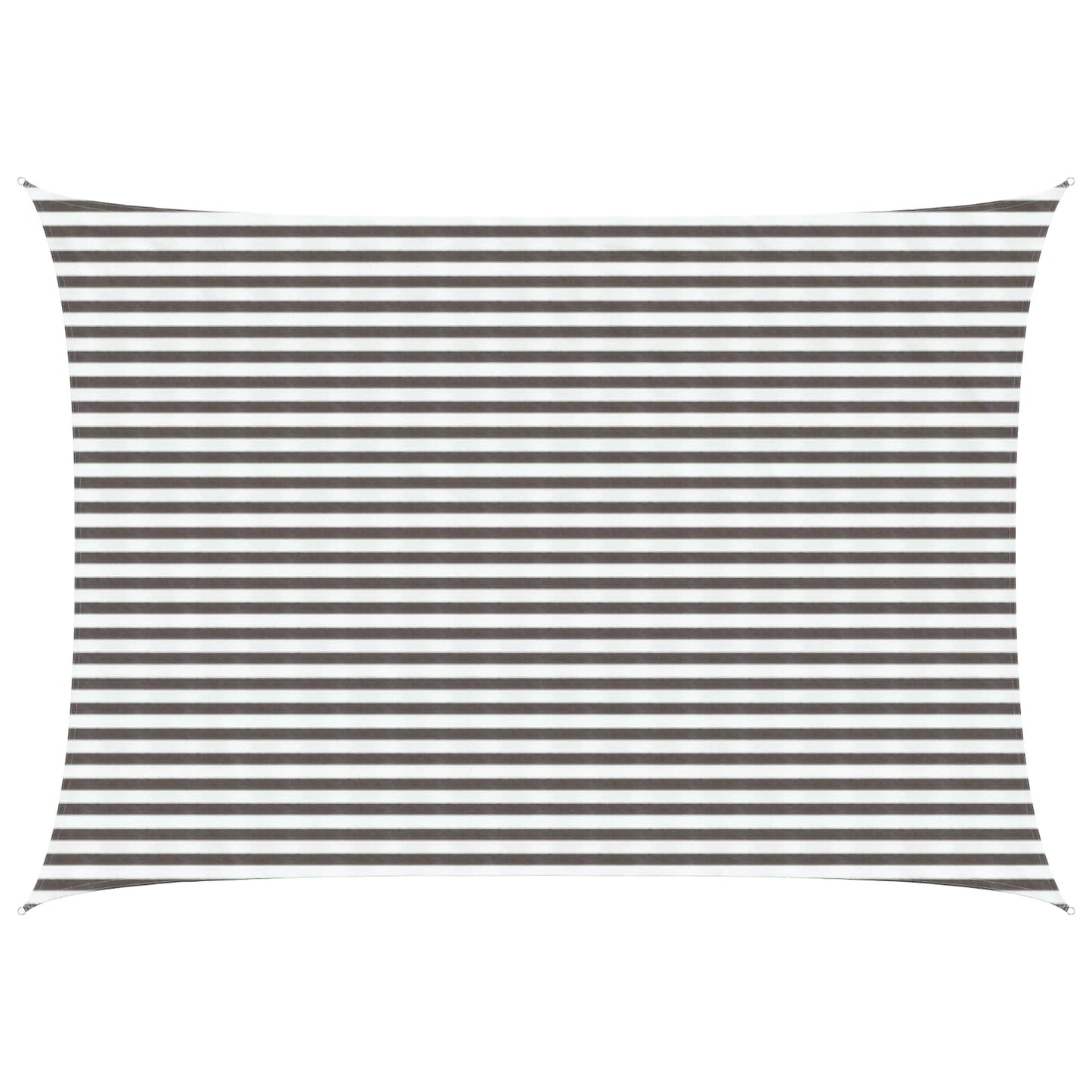 Sunshade Sail Light Grey and White 3.5 x 4.5 m HDPE