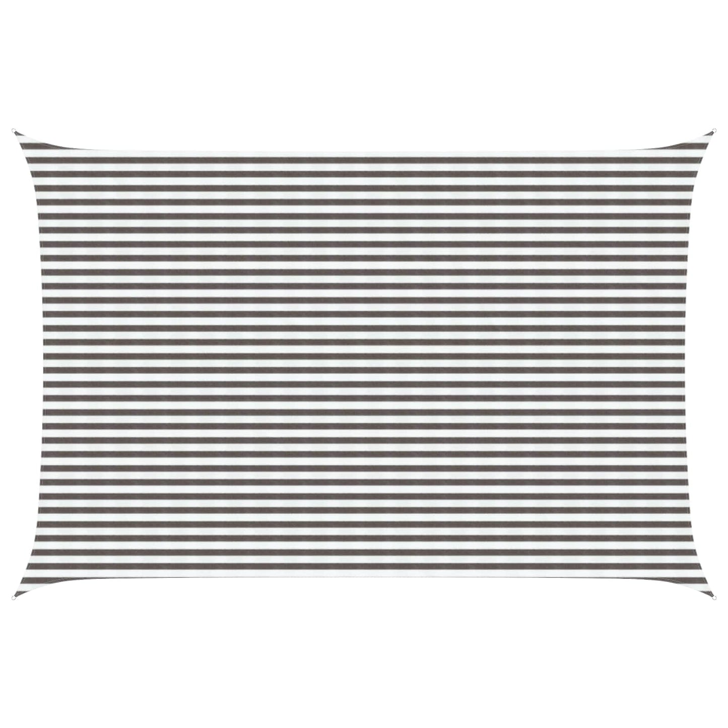 Sunshade Sail Light Grey and White 4 x 5 m HDPE