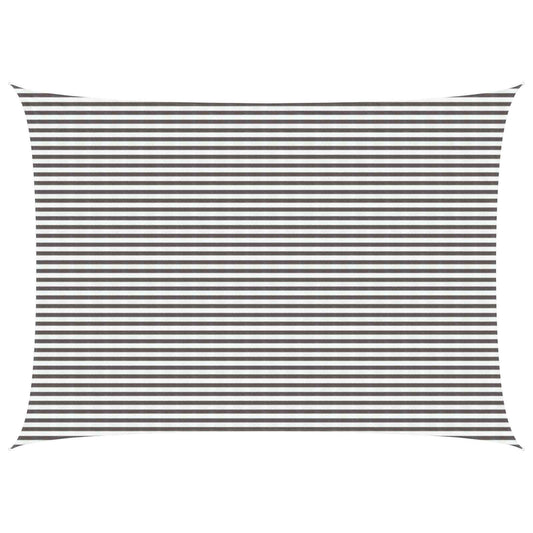 Sunshade Sail Light Grey and White 5 x 6 m HDPE
