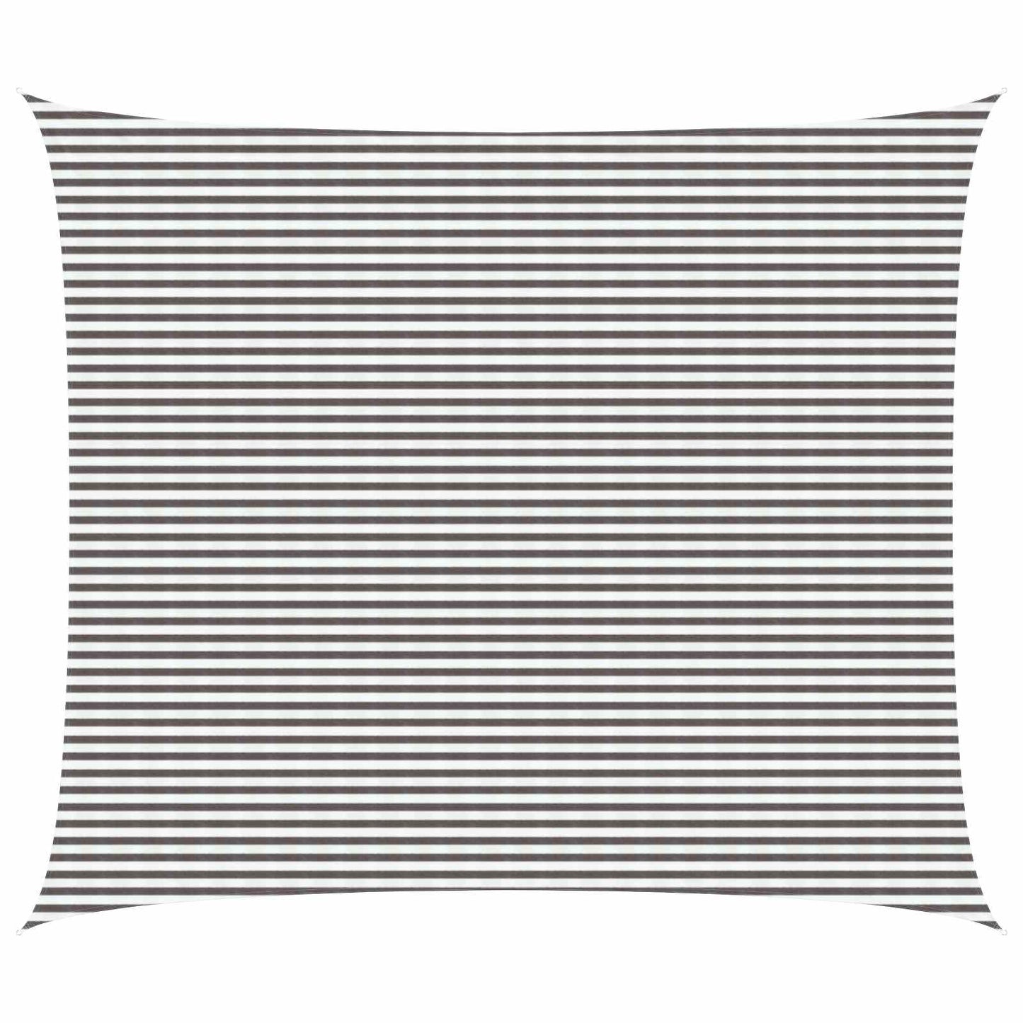 Sunshade Sail Light Grey and White 6 x 7 m HDPE