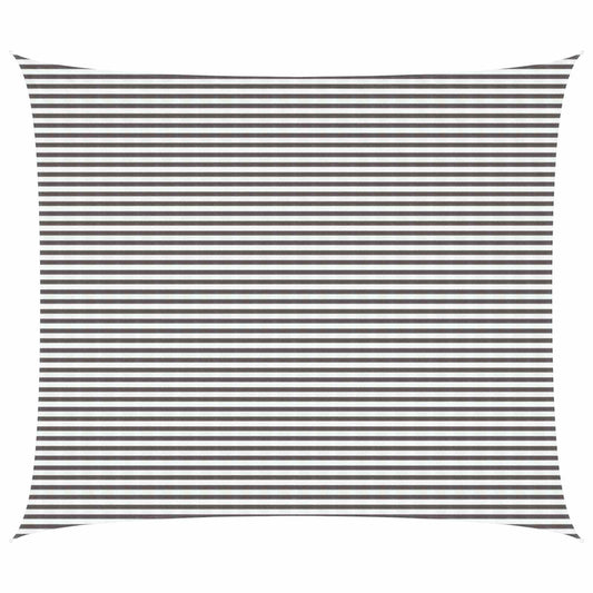 Sunshade Sail Light Grey and White 6 x 7 m HDPE