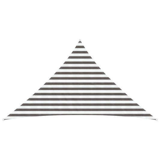Sunshade Sail Light Grey and White 2.5 x 2.5 x 3.5 m HDPE