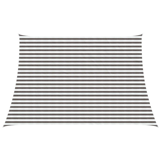 Sunshade Sail Light Grey and White 3 / 4 x 3 m HDPE