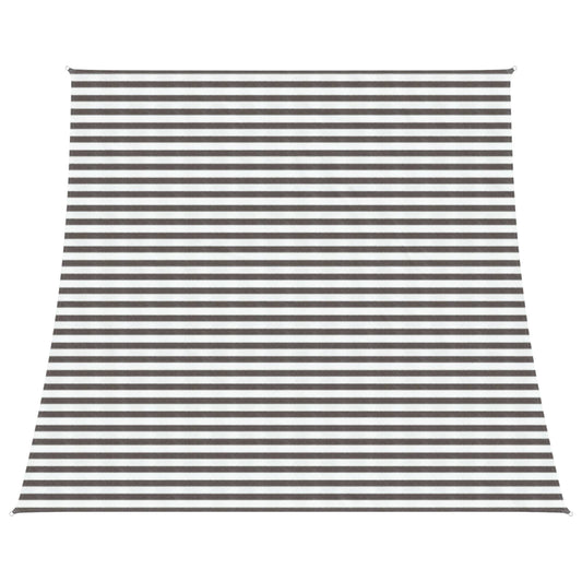Sunshade Sail Light Grey and White 4 / 5 x 4 m HDPE