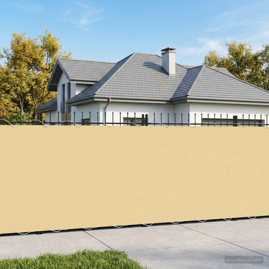 Balcony Privacy Screen 150 x 400 cm Fabric with PU Coated Sand