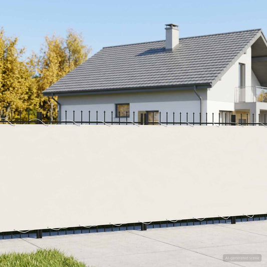 Balcony Privacy Screen 180 x 200 cm Fabric with PU Coated White