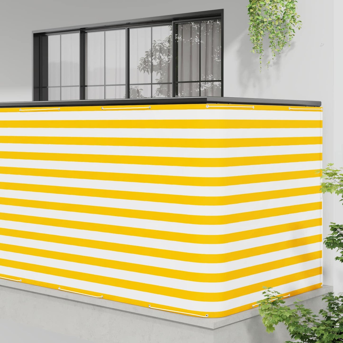 Balcony Privacy Screen 150 x 600 cm Fabric with PU Coated
