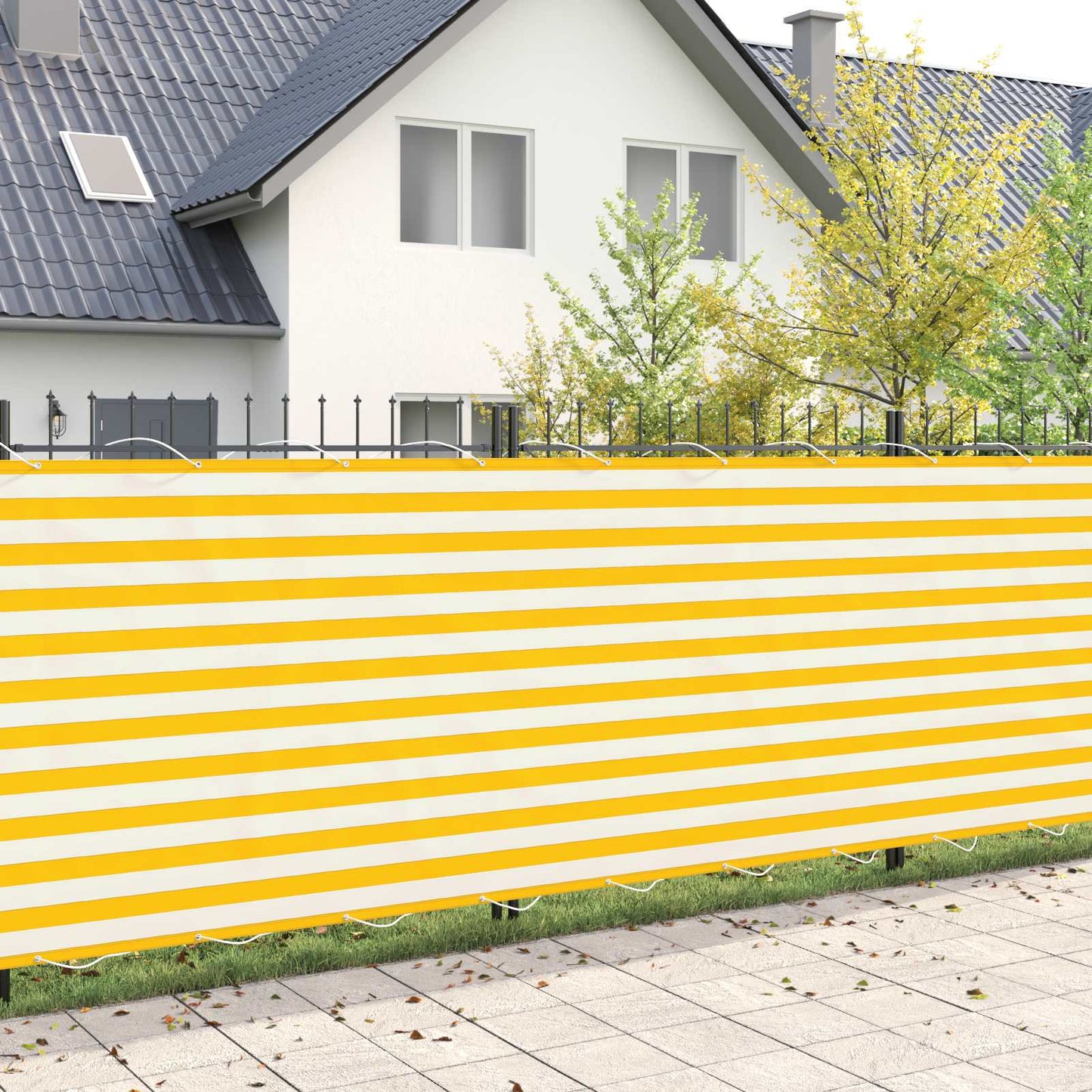 Balcony Privacy Screen 150 x 800 cm Fabric with PU Coated