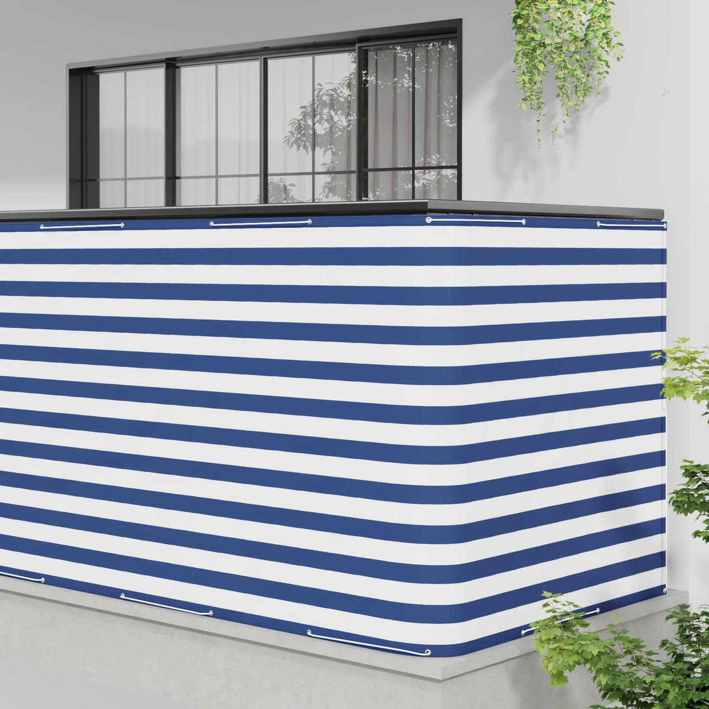 Balcony Privacy Screen 150 x 200 cm Fabric with PU Coated