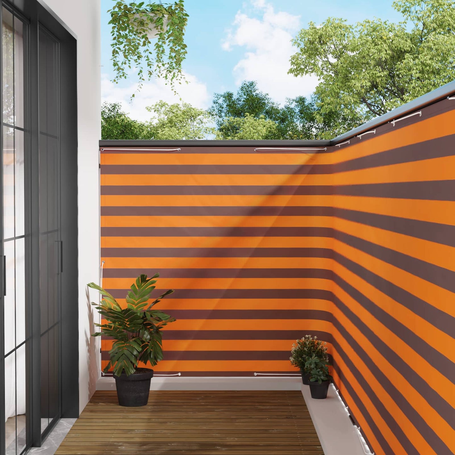 Balcony Privacy Screen 150 x 700 cm Fabric with PU Coated
