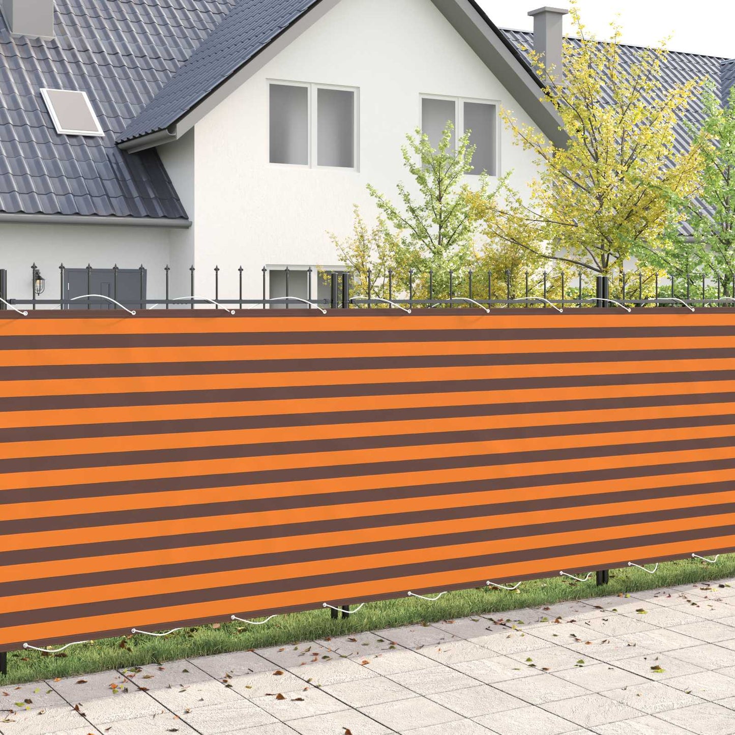 Balcony Privacy Screen 150 x 800 cm Fabric with PU Coated