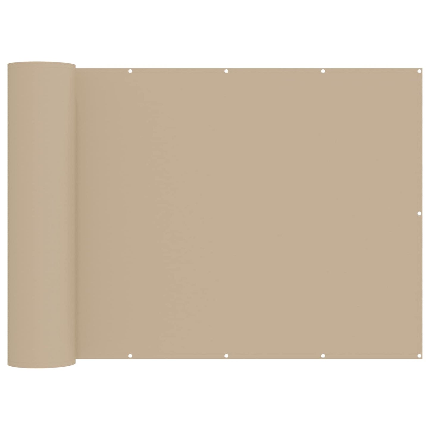Balcony Privacy Screen 150 x 400 cm Fabric with PU Coated Beige