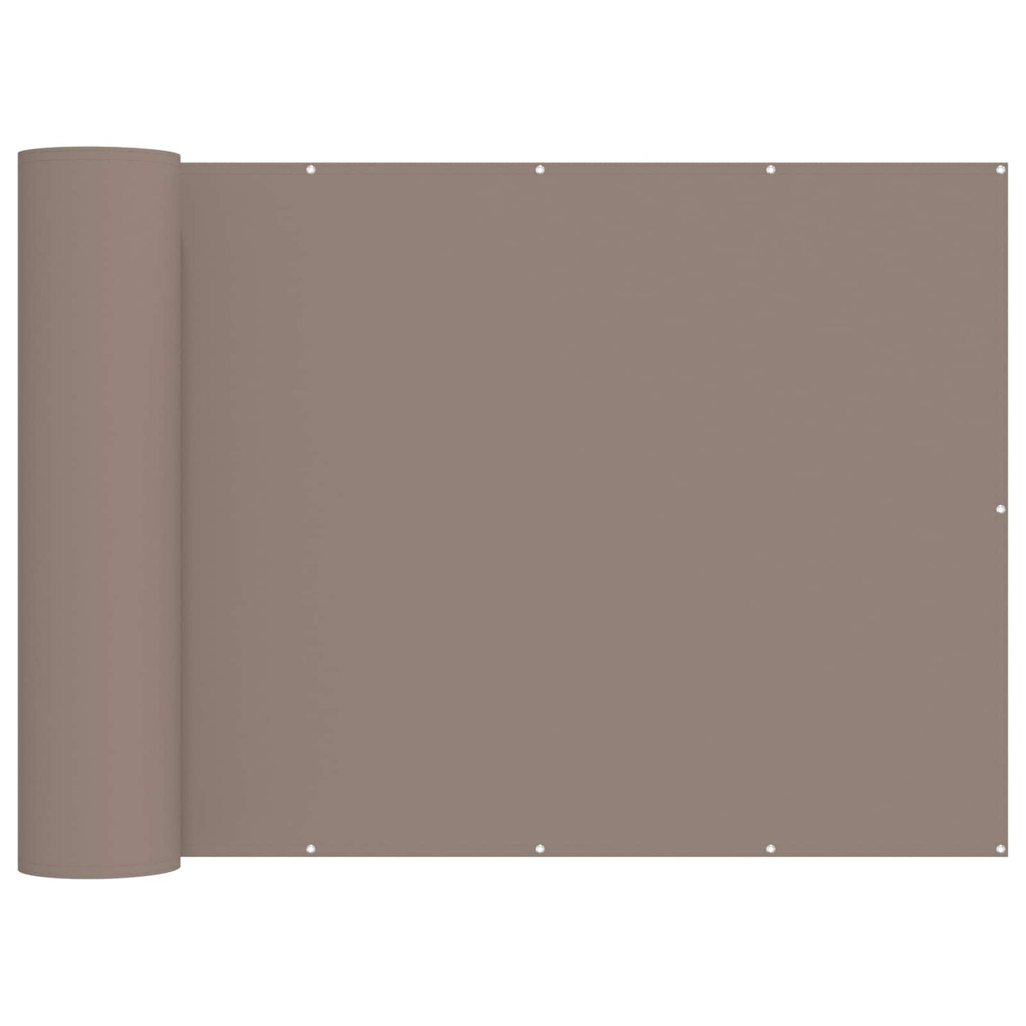 Balcony Privacy Screen 200 x 800 cm Fabric with PU Coated Taupe