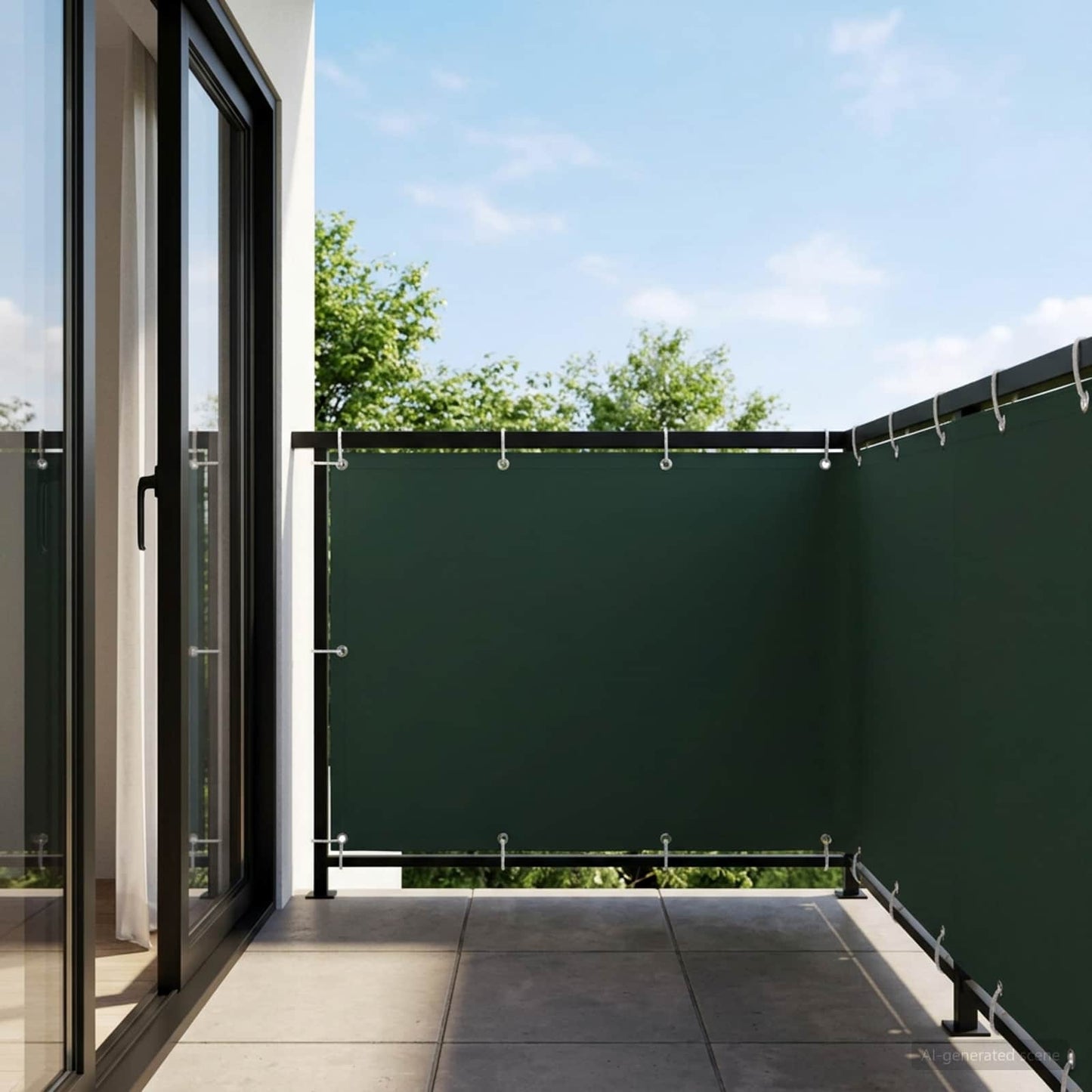 Balcony Privacy Screen 150 x 1000 cm Fabric with PU Coated