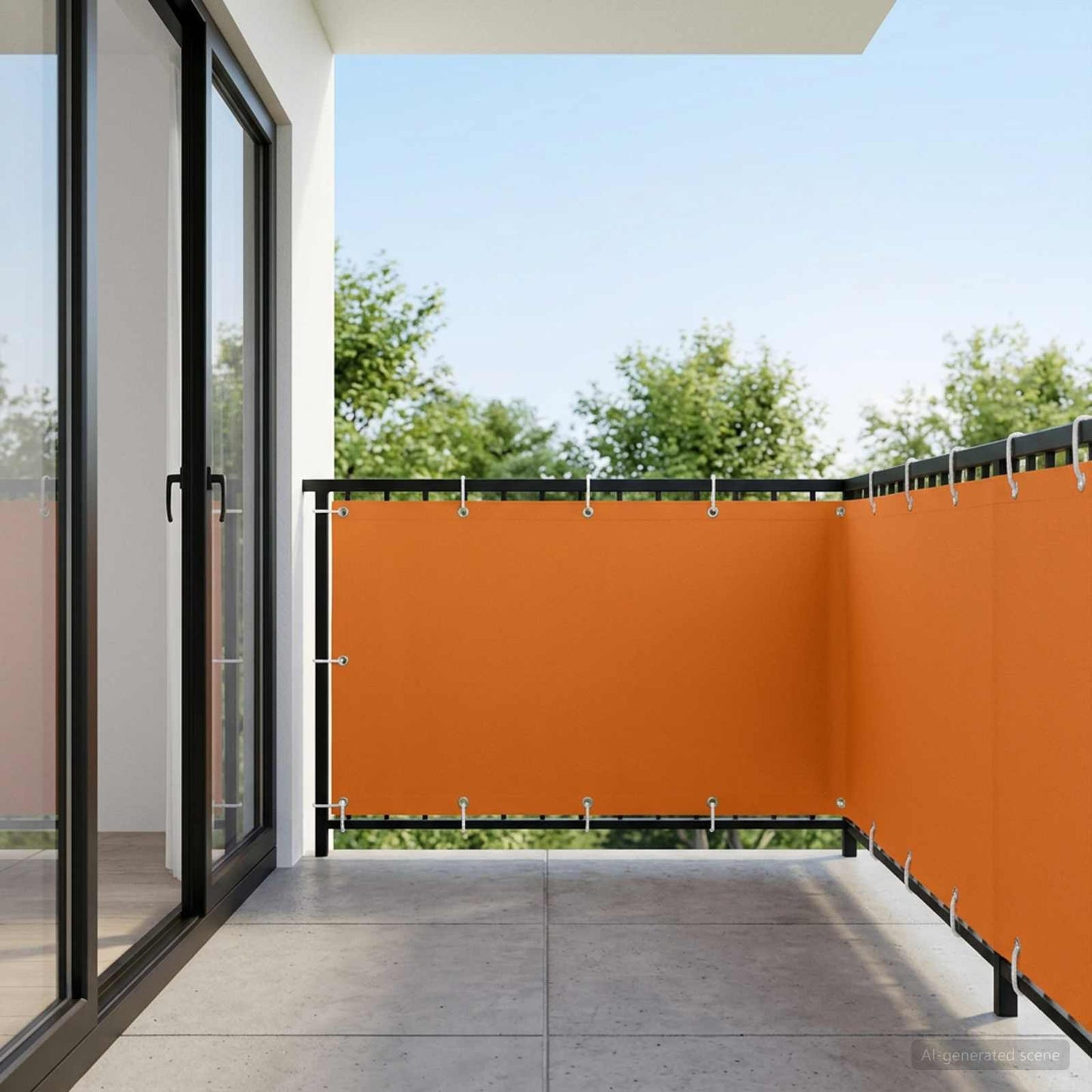 Balcony Privacy Screen 150 x 600 cm Fabric with PU Coated