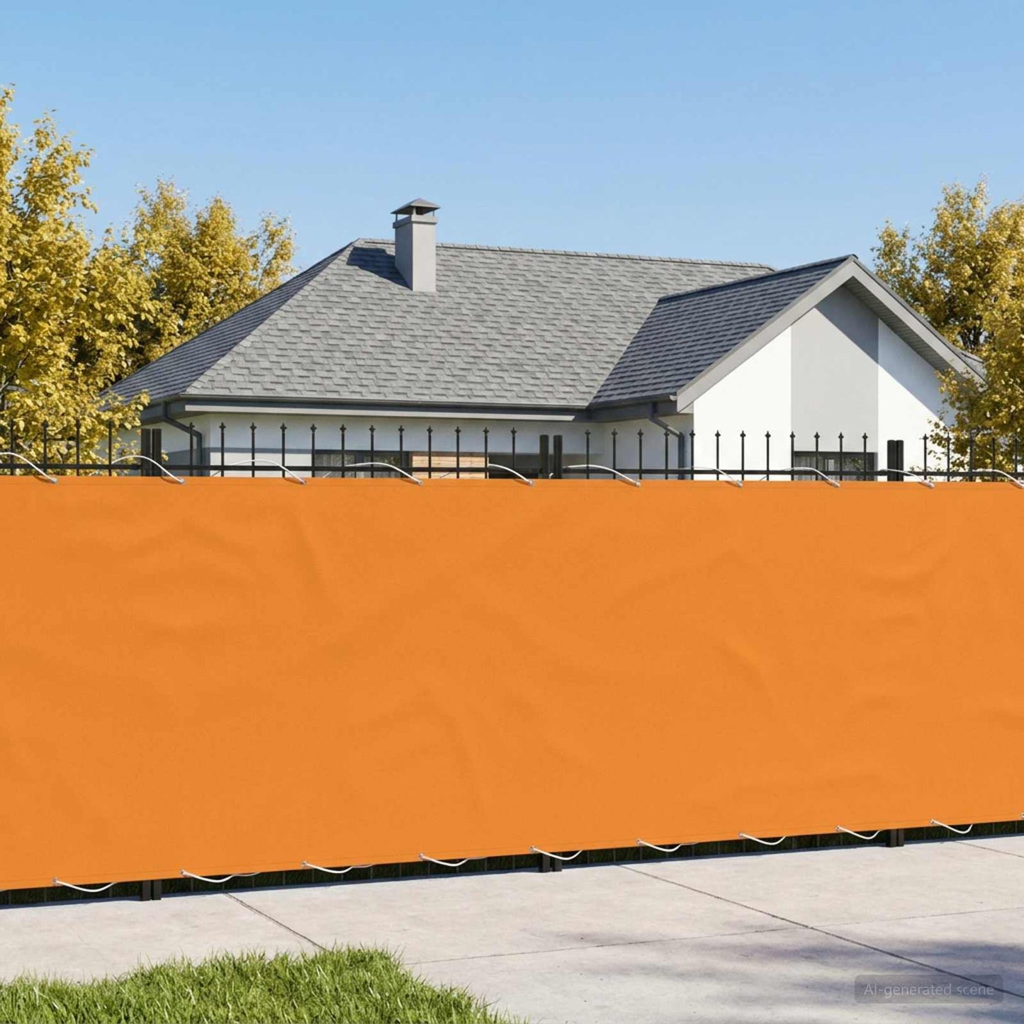 Balcony Privacy Screen 180 x 600 cm Fabric with PU Coated