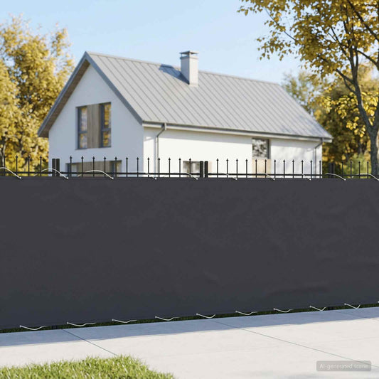 Balcony Privacy Screen 150 x 600 cm Fabric with PU Coated Black