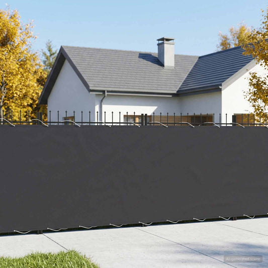 Balcony Privacy Screen 200 x 400 cm Fabric with PU Coated Black