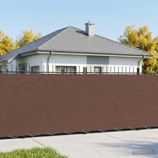 Balcony Privacy Screen 150 x 800 cm Fabric with PU Coated Brown