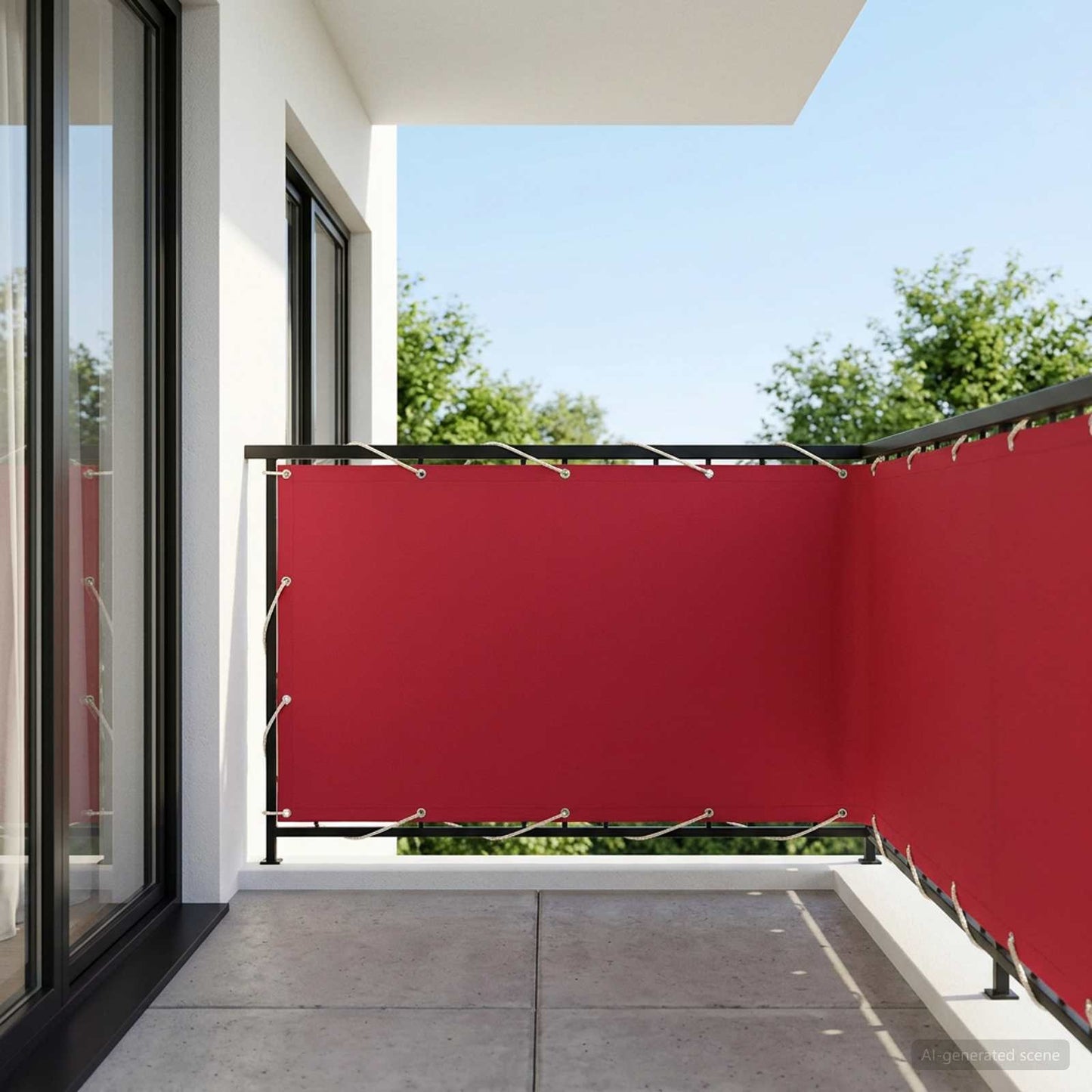 Balcony Privacy Screen 150 x 1000 cm Fabric with PU Coated