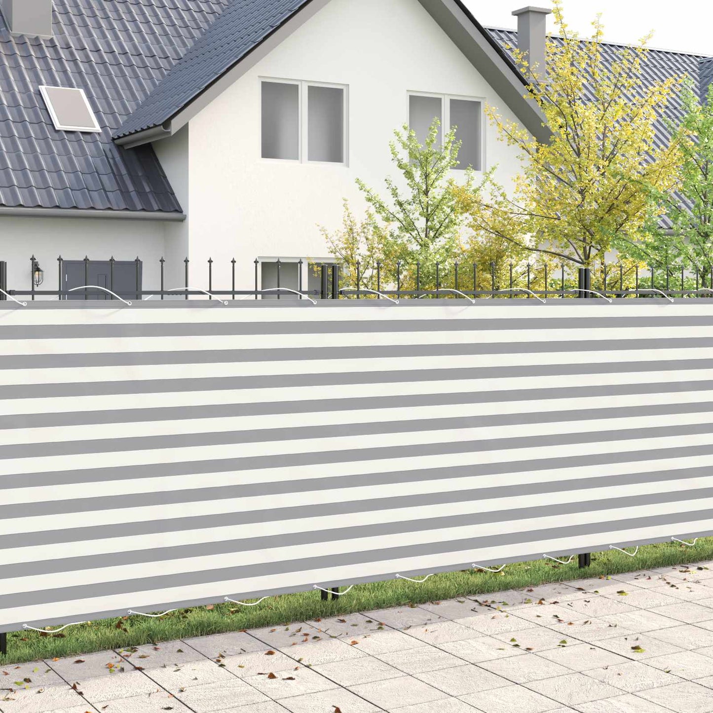 Balcony Privacy Screen 200 x 500 cm Fabric with PU Coated