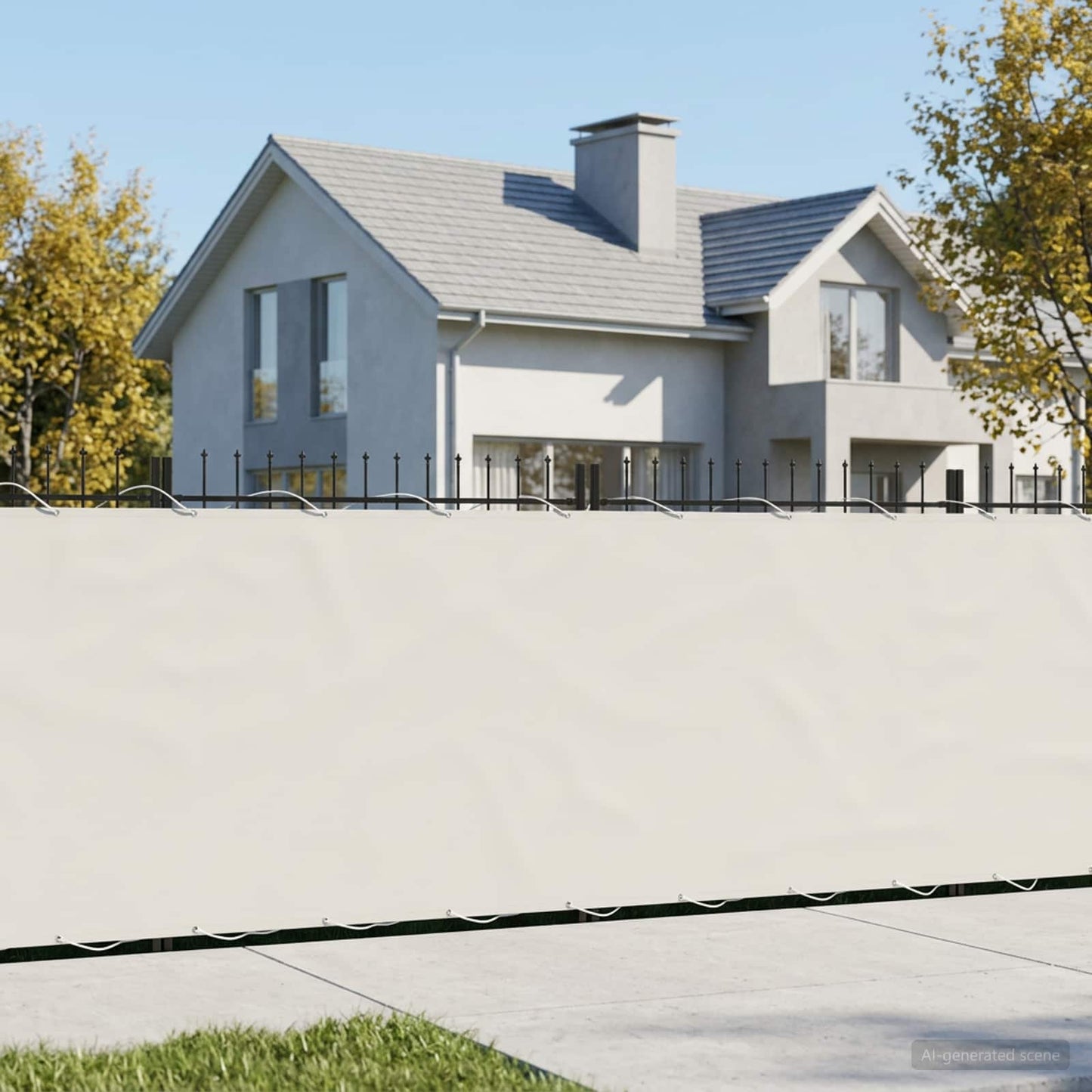 Balcony Privacy Screen 1.2 x 15 m Fabric with PU Coated White