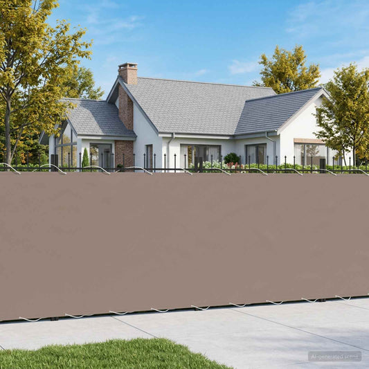 Balcony Privacy Screen 1.2 x 15 m Fabric with PU Coated Taupe