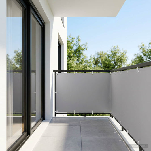 Balcony Privacy Screen 1.2 x 25 m Fabric with PU Coated