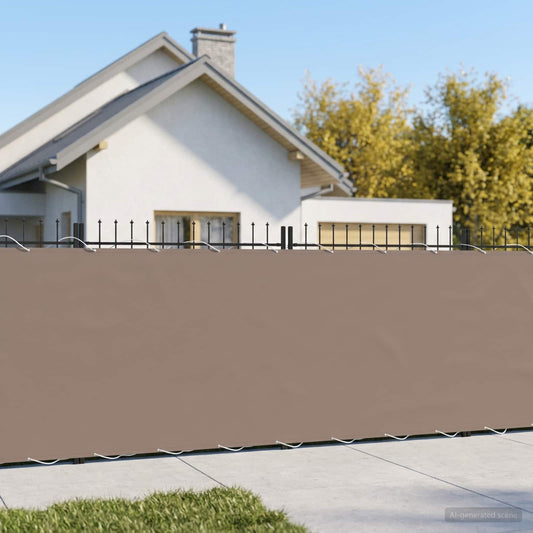 Balcony Privacy Screen 1.5 x 15 m Fabric with PU Coated Taupe