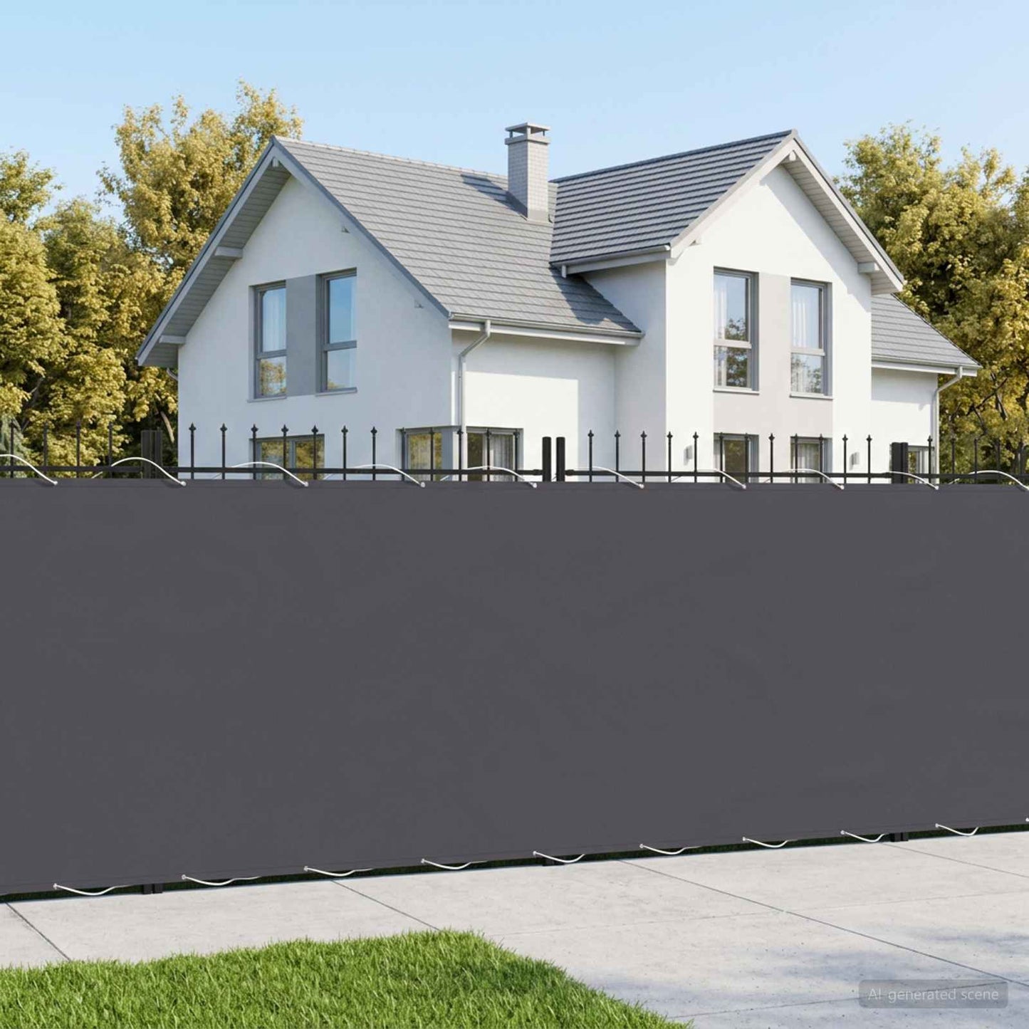 Balcony Privacy Screen 1.5 x 25 m Fabric with PU Coated