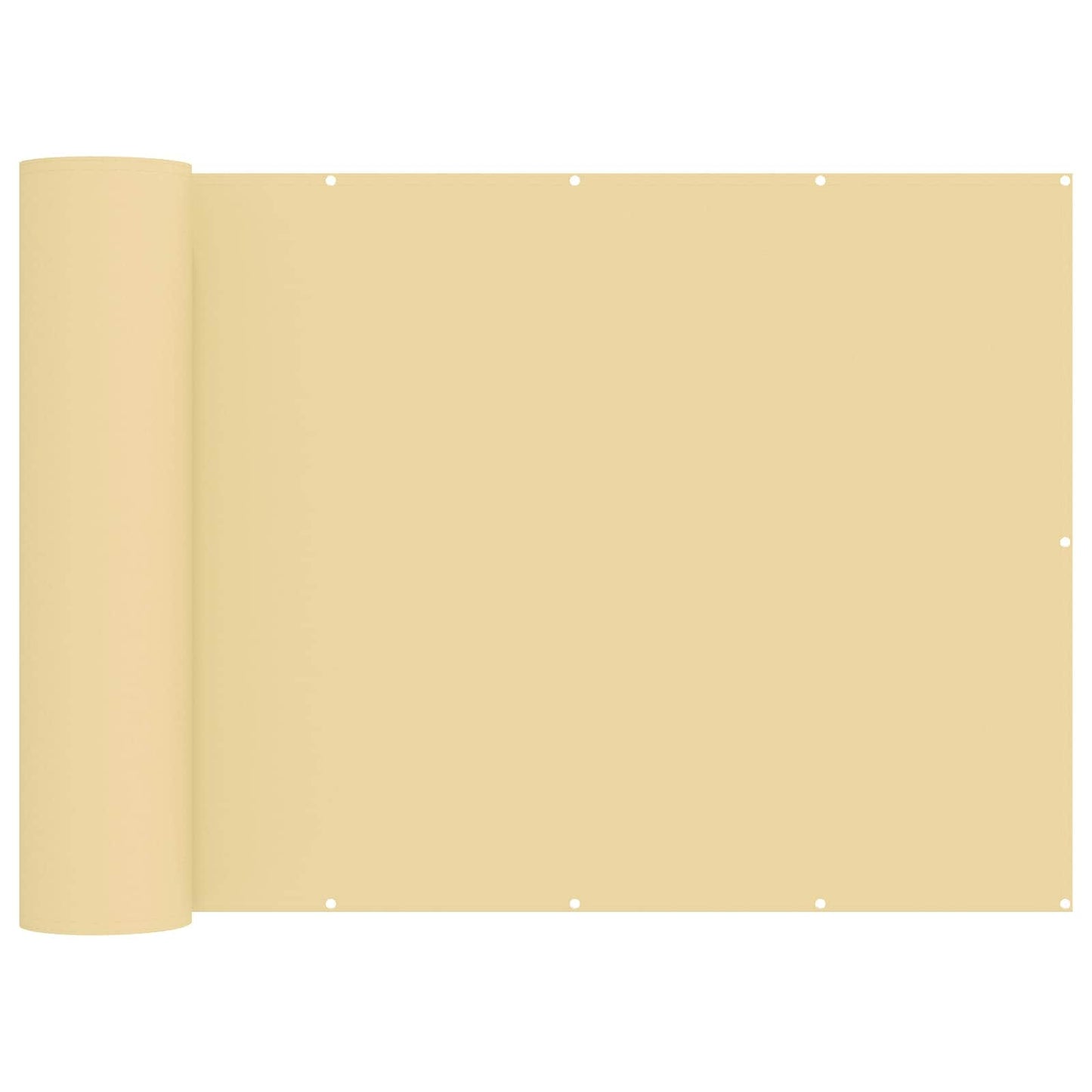 Balcony Privacy Screen 1.5 x 25 m Fabric with PU Coated Beige