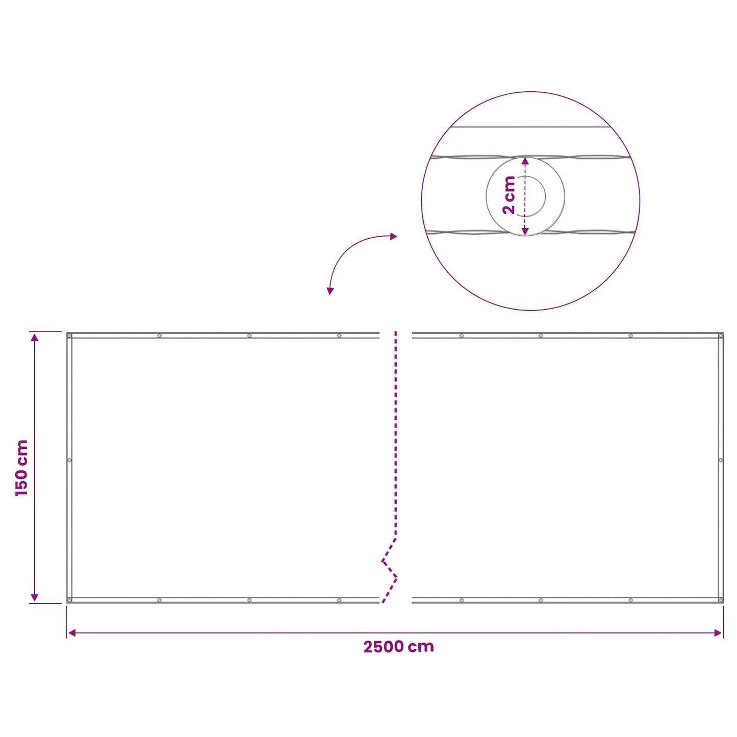 Balcony Privacy Screen 1.5 x 25 m Fabric with PU Coated Beige