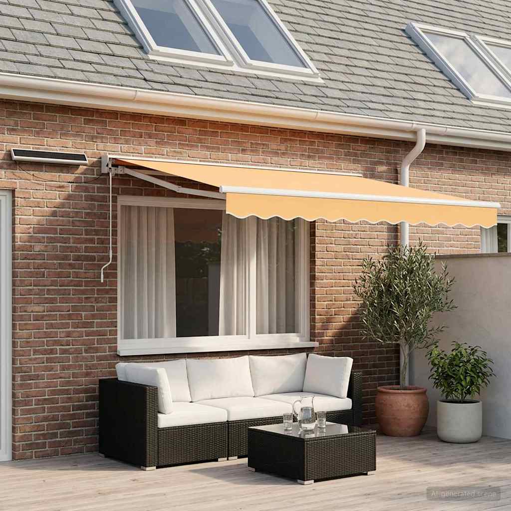 Electric Retractable Awning Sand 3.5 x 2.5 m