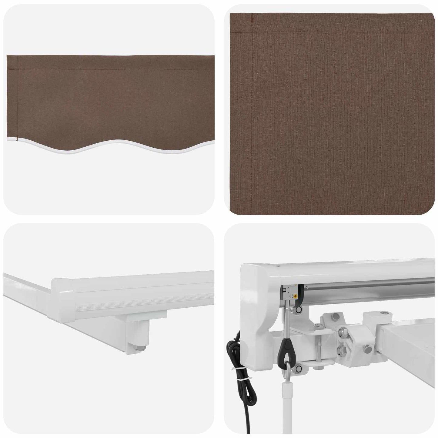 Electric Retractable Awning Taupe 2.5 x 2 m