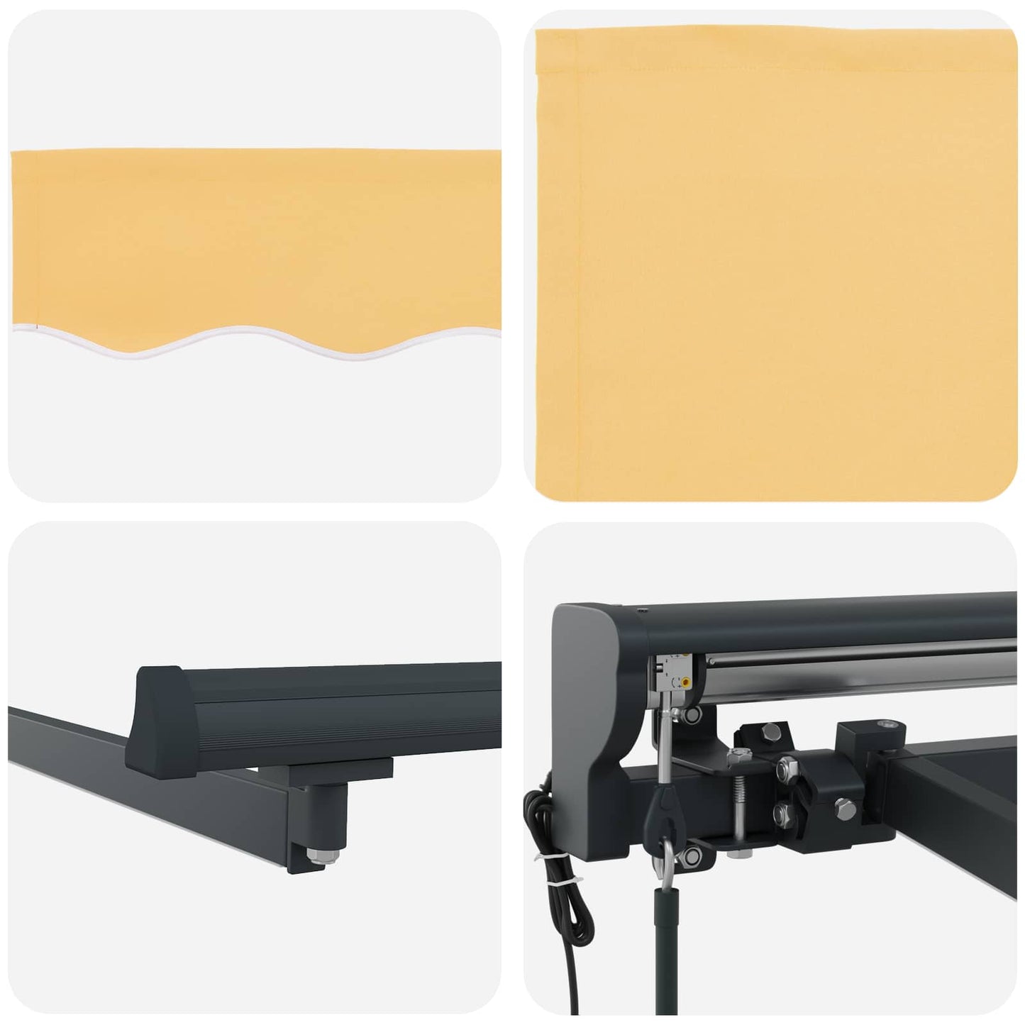 Electric Retractable Awning Sand 2.5 x 2 m
