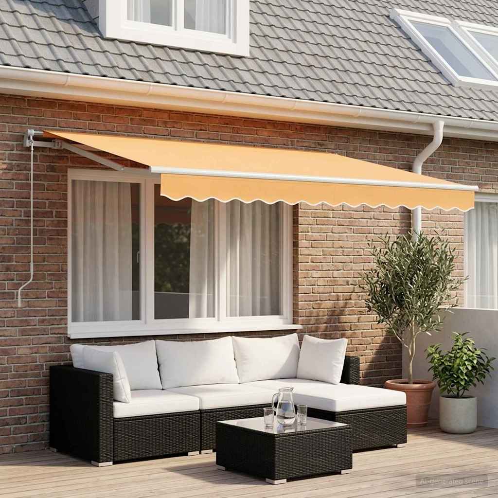 Retractable Awning Sand 3.5 x 2 m Fabric
