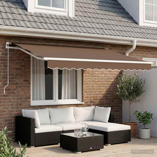 Retractable Awning Taupe 3 x 2 m Fabric