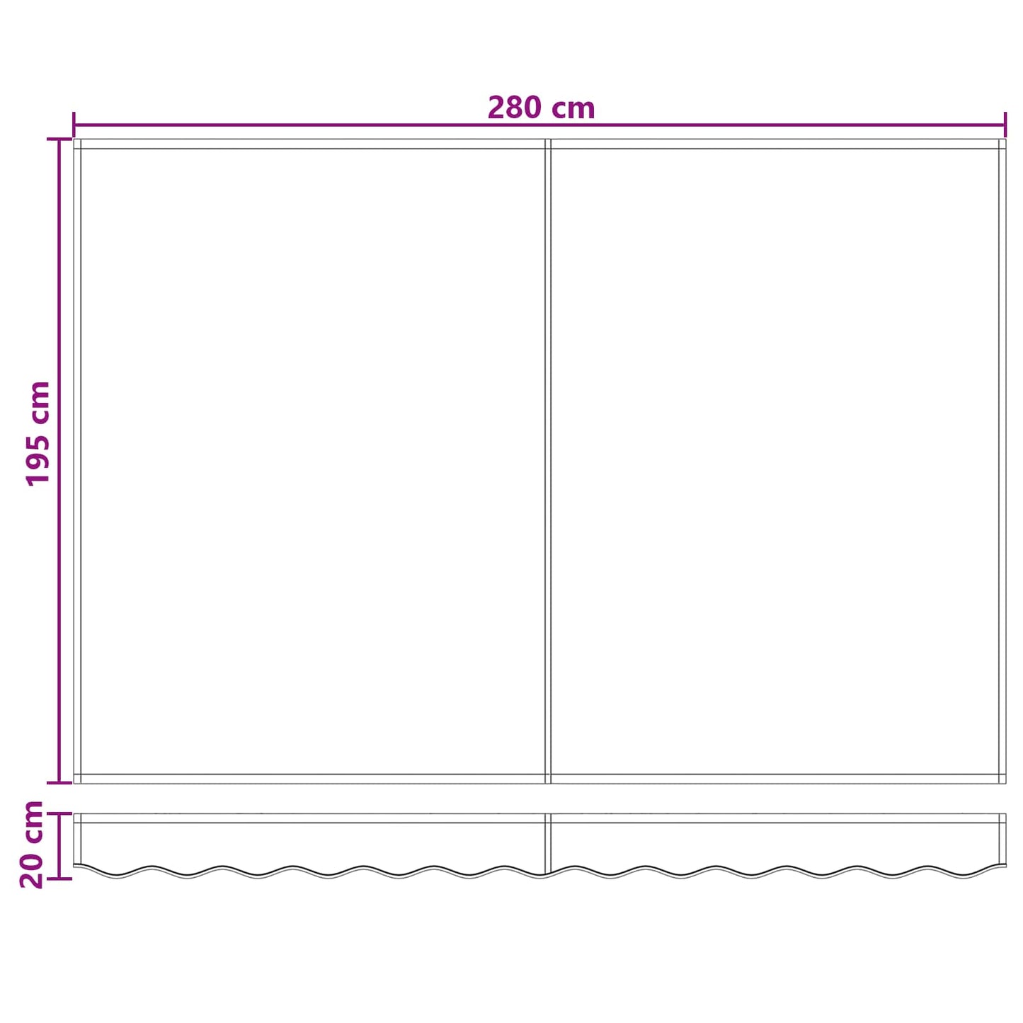 Retractable Awning Sand 3 x 2 m Fabric