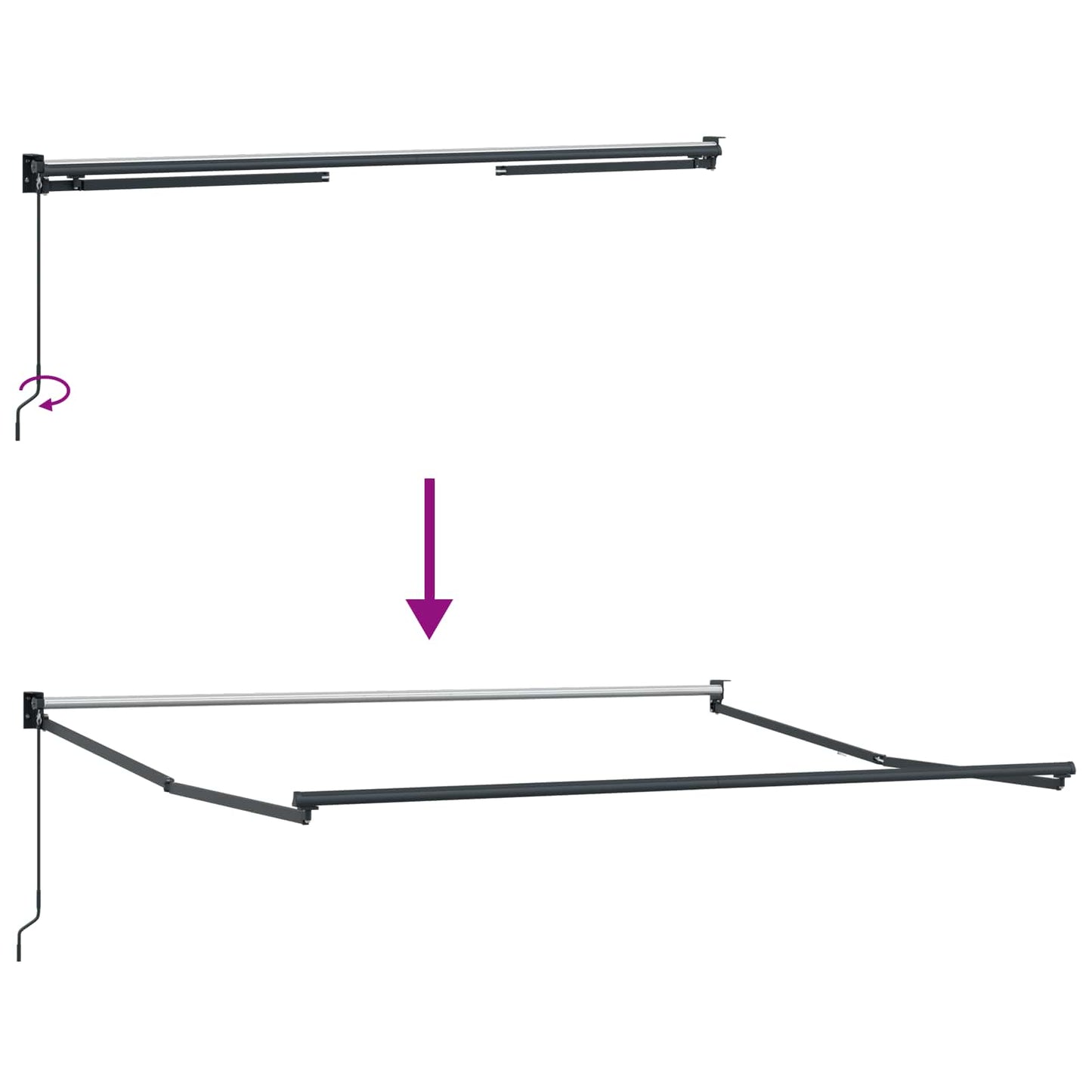 Retractable Awning Taupe 3.5 x 2 m 100% Polyester and Aluminium