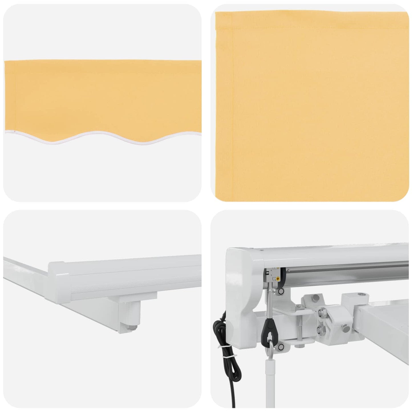 Electric Retractable Awning Sand 3.5 x 2 m