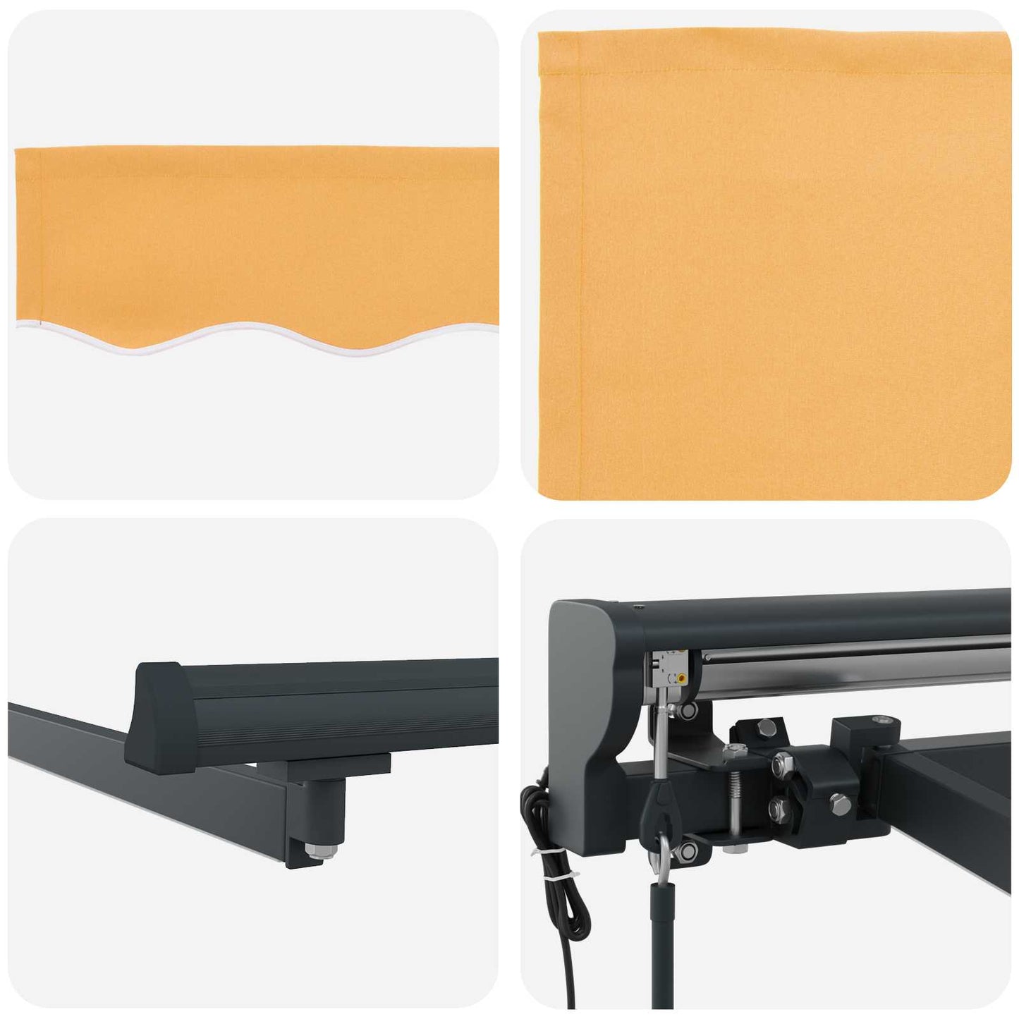 Electric Retractable Awning Sand 3.5 x 2 m