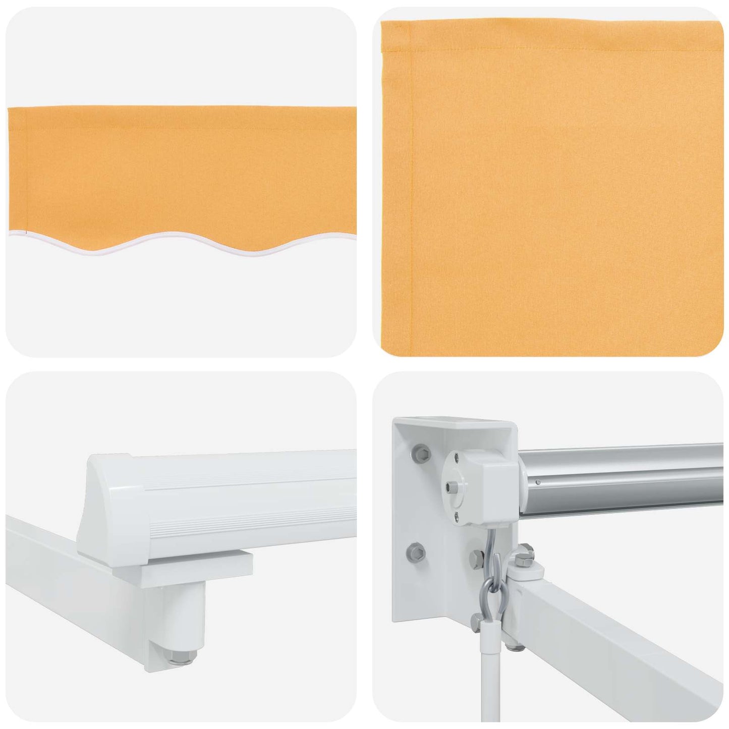 Retractable Awning Sand 4 x 2 m 100% Polyester and Aluminium