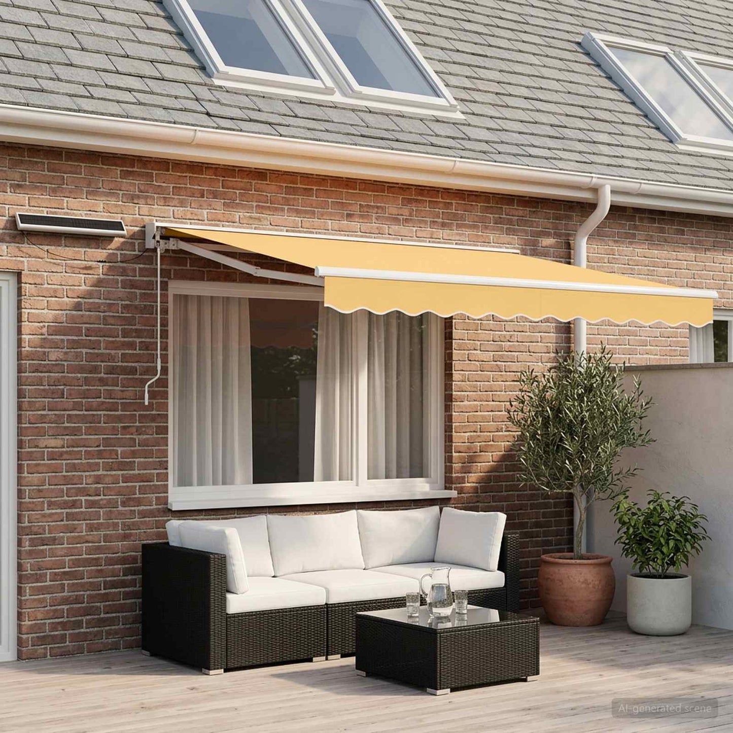 Electric Retractable Awning Sand 3 x 2.5 m