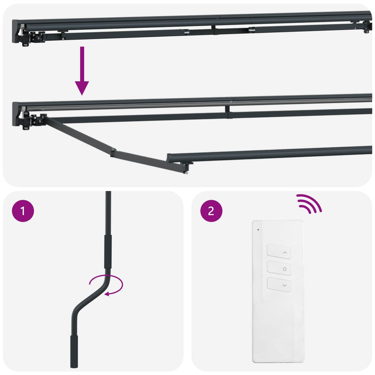 Electric Retractable Awning Sand 3 x 2.5 m