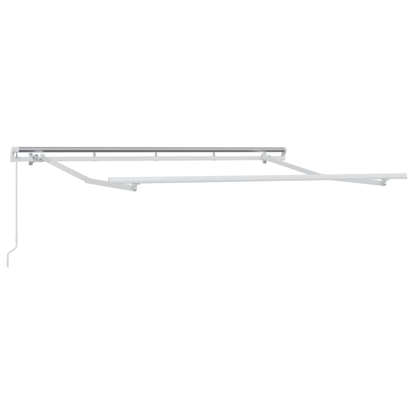 Retractable Awning Light Grey and White 4 x 3 m