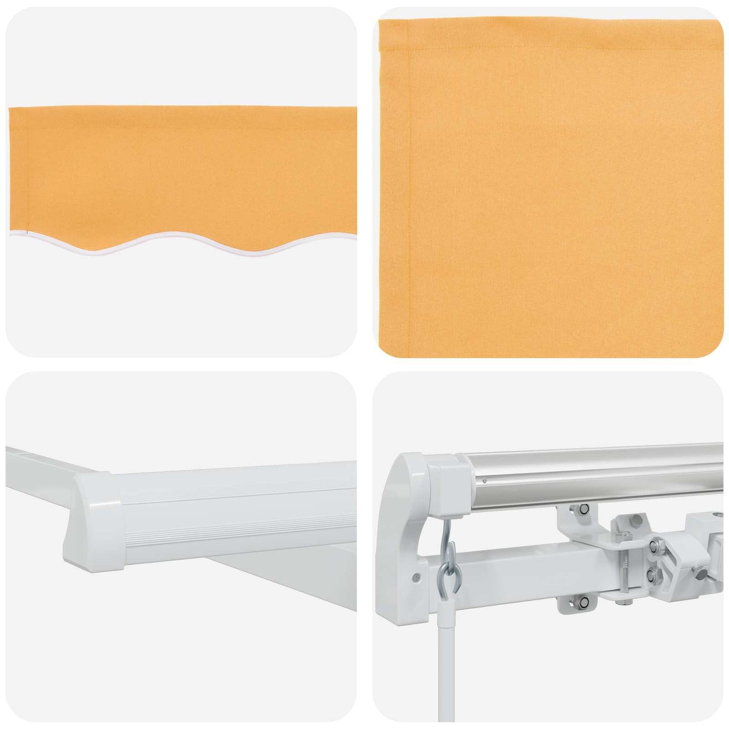 Retractable Awning Sand 400 x 300 cm Fabric and Steel