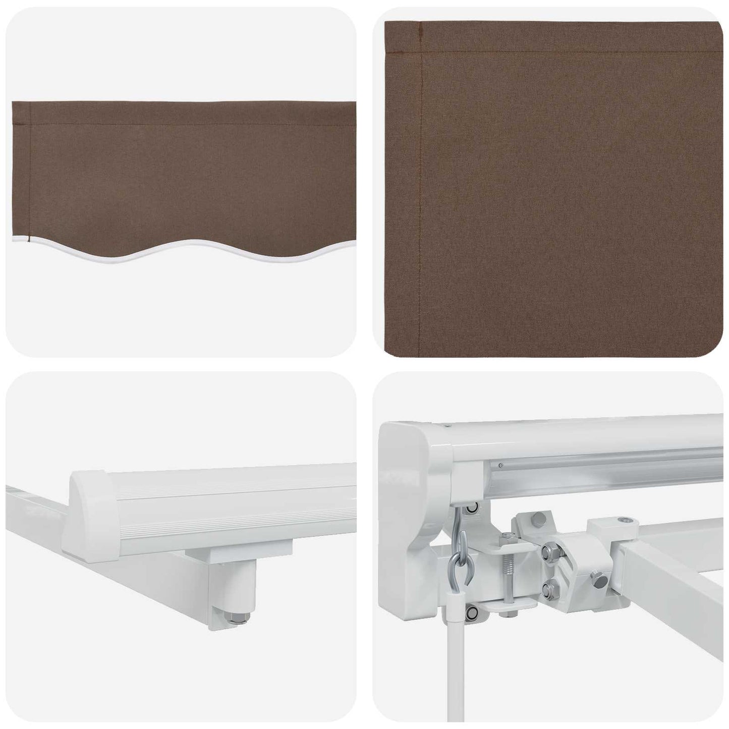 Manual Retractable Awning Taupe 4 x 3 m Polyester and Aluminium